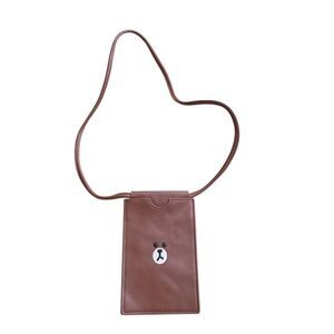Line friend Brown & friends brown faux leather phone crossbody bag